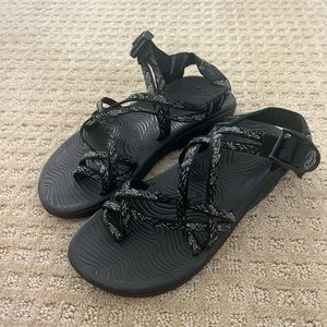 Double Strap Chacos- Black/Gray